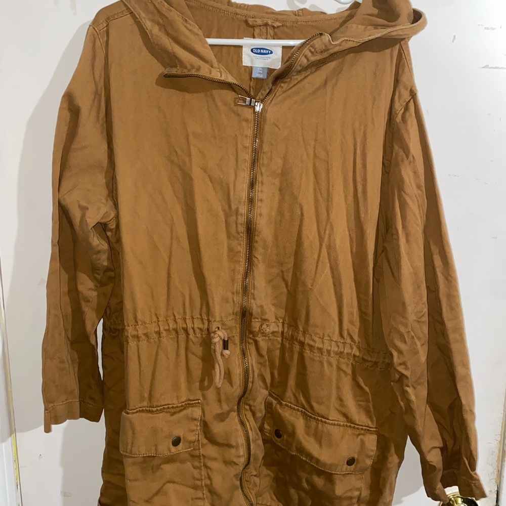 Clay Colored Trench Coat / Utility Jacket SIZE XXL